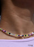 Boho Necklace, Seed Bead Choker, Crystal Pearl